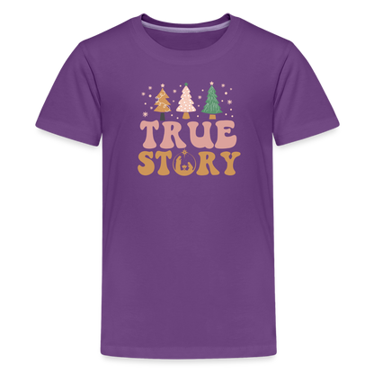 True Story Christmas Family Kids' Premium T-Shirt - purple