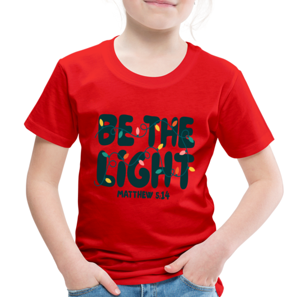 Be the Light Christmas Toddler Shirt - red