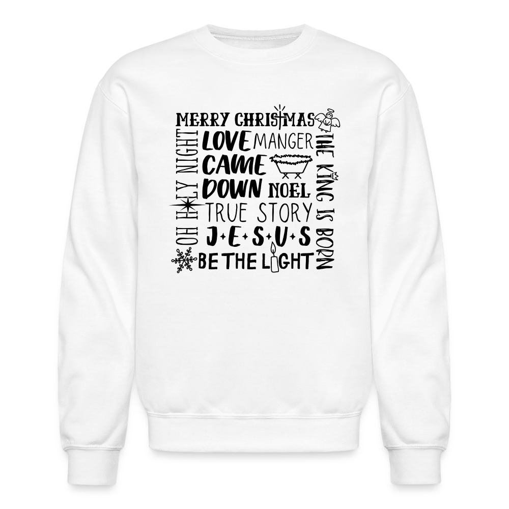 Christmas Collage Men's Sweater - white