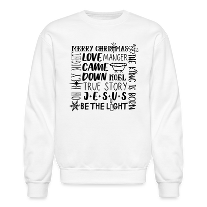 Christmas Collage Men's Sweater - white