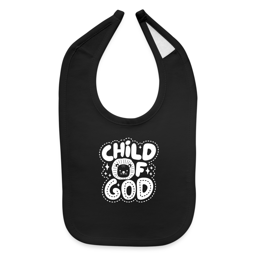 Child of God Baby Bib - black