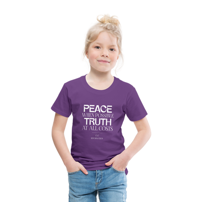 Peace when Possible Truth at All Costs Reformation Day (W) Toddler T-Shirt - purple