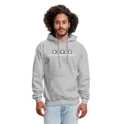 I'm Not Scared I'm Saved (W) Men's Hoodie - heather gray