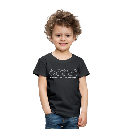 My Favorite Ghost is the Holy Ghost (Outline) Toddler T-Shirt - black