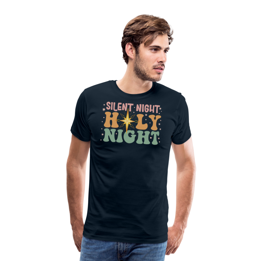 Silent Night Christmas Family Men's Premium T-Shirt - deep navy