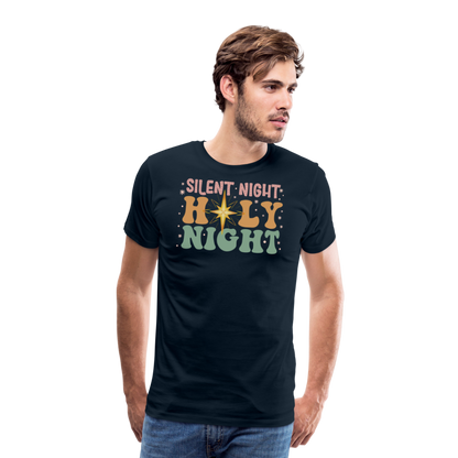 Silent Night Christmas Family Men's Premium T-Shirt - deep navy