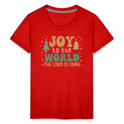 Joy to the World Christmas Family Kids' Premium T-Shirt - red