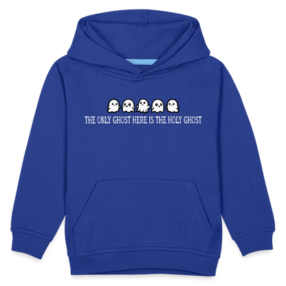 The Only Ghost Here is the Holy Ghost (W) Kid's Hoodie - royal blue