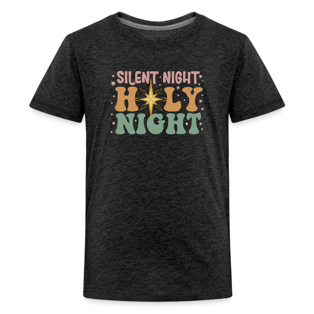 Silent Night Christmas Family Kids' Premium T-Shirt - charcoal grey