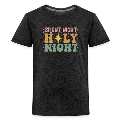 Silent Night Christmas Family Kids' Premium T-Shirt - charcoal grey