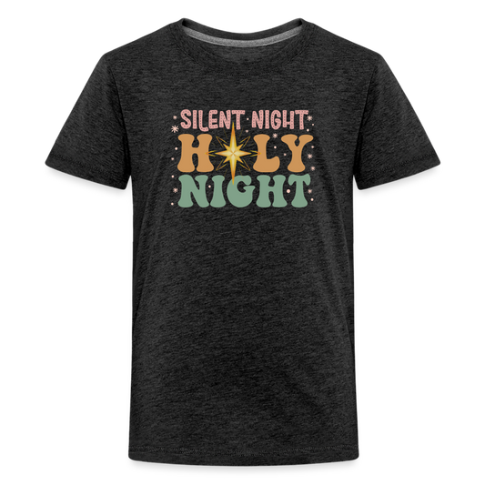 Silent Night Christmas Family Kids' Premium T-Shirt - charcoal grey