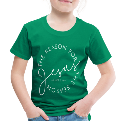 The Reason for the Season (W) Christmas Toddler Shirt - kelly green