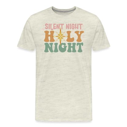 Silent Night Christmas Family Men's Premium T-Shirt - heather oatmeal