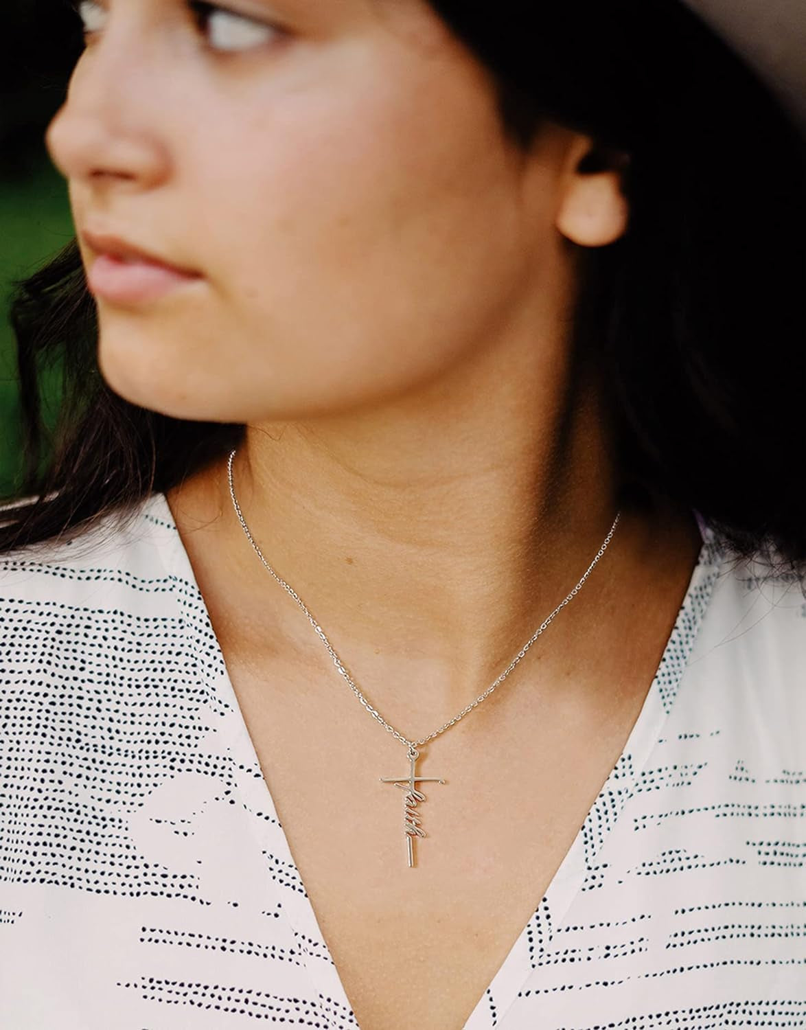 Faith Cross Necklace for Women Religious Gifts for Women Christian Jewelry Gifts for Women