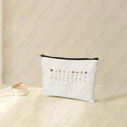 Christian Flower Makeup Bag