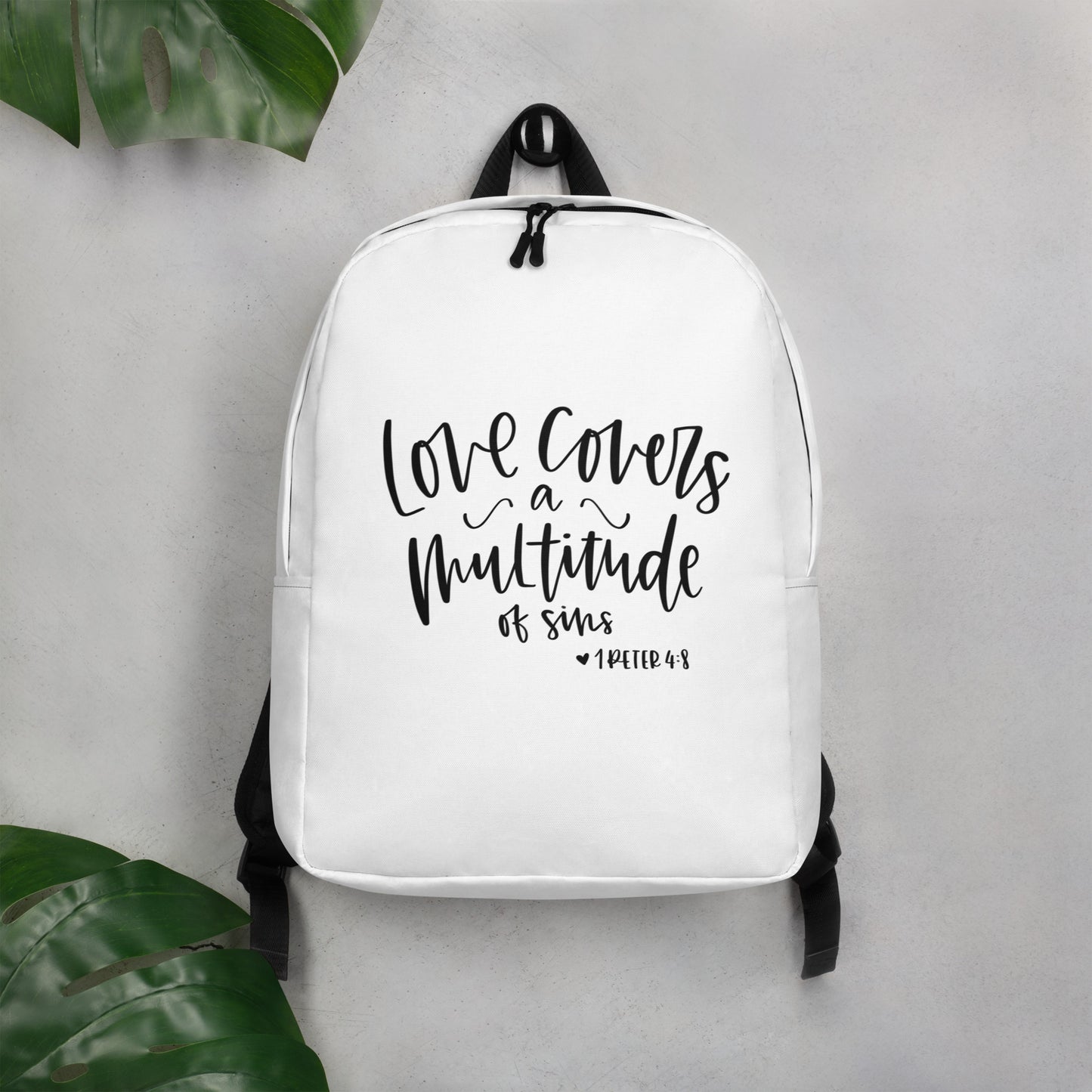 Love Covers a Multitude of Sins Minimalist Backpack