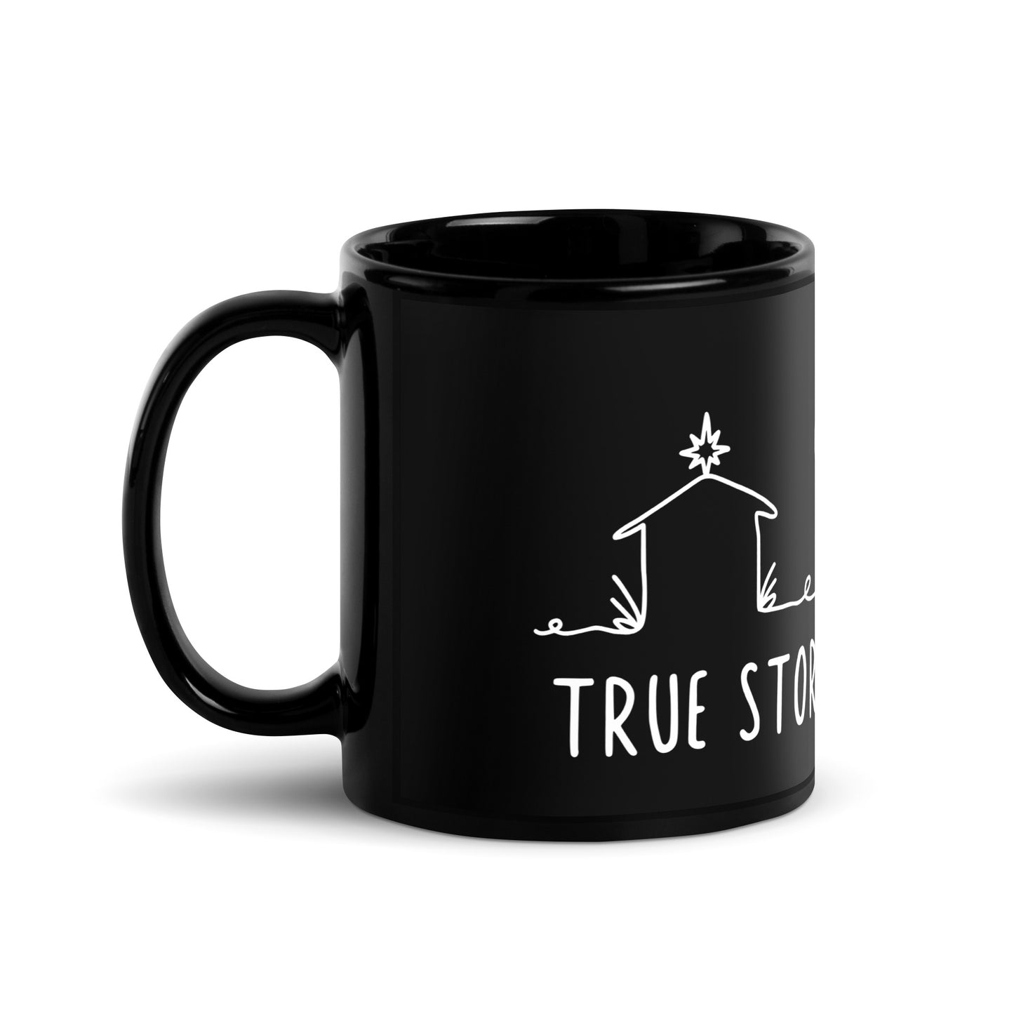 True Story He is Risen Black Glossy Mug