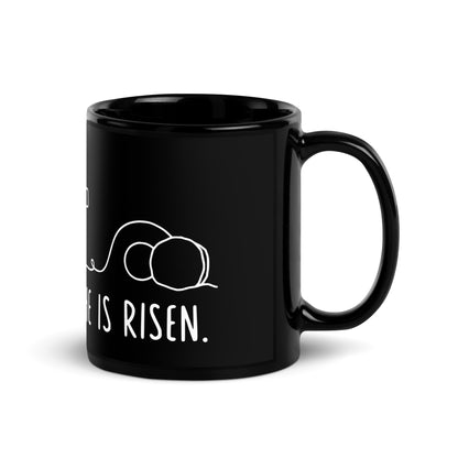 True Story He is Risen Black Glossy Mug