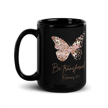 Be Transformed Black Glossy Mug