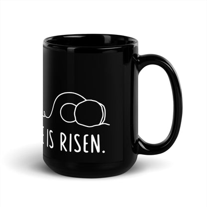 True Story He is Risen Black Glossy Mug