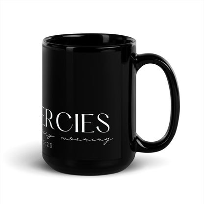 His Mercies are New Every Morning Black Glossy Mug