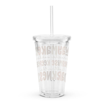 Waymaker Miracle Worker Promise Keeper Clear Plastic Tumbler