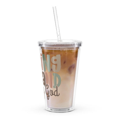 Raising Kids & Trusting God Clear Plastic Tumbler