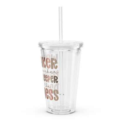 Waymaker Miracle Worker Promise Keeper Clear Plastic Tumbler