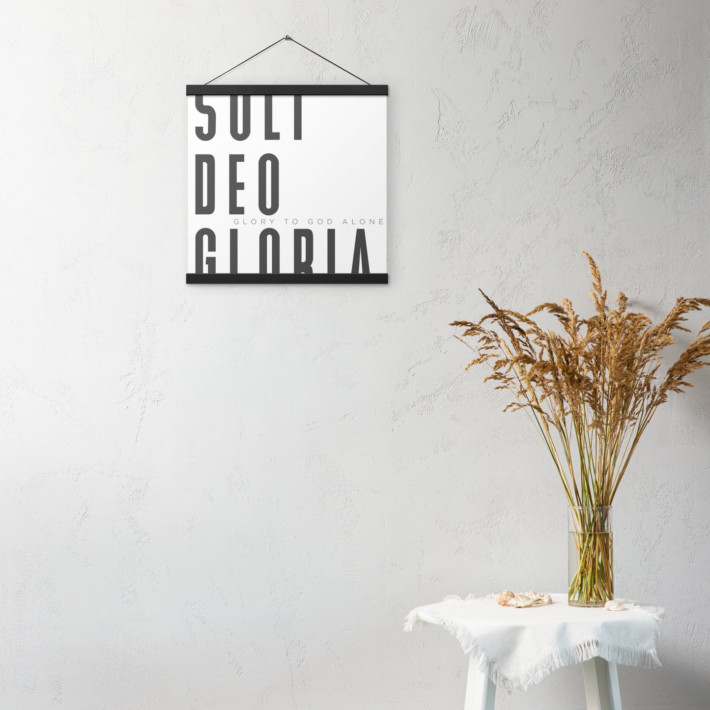 Soli Deo Gloria Poster with Hangers