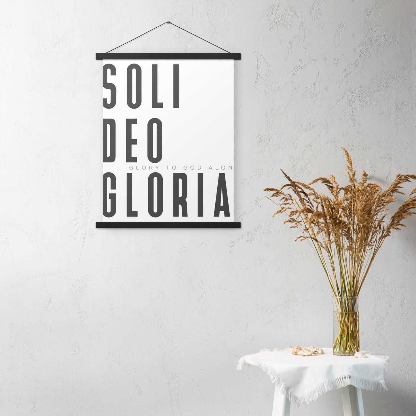 Soli Deo Gloria Poster with Hangers