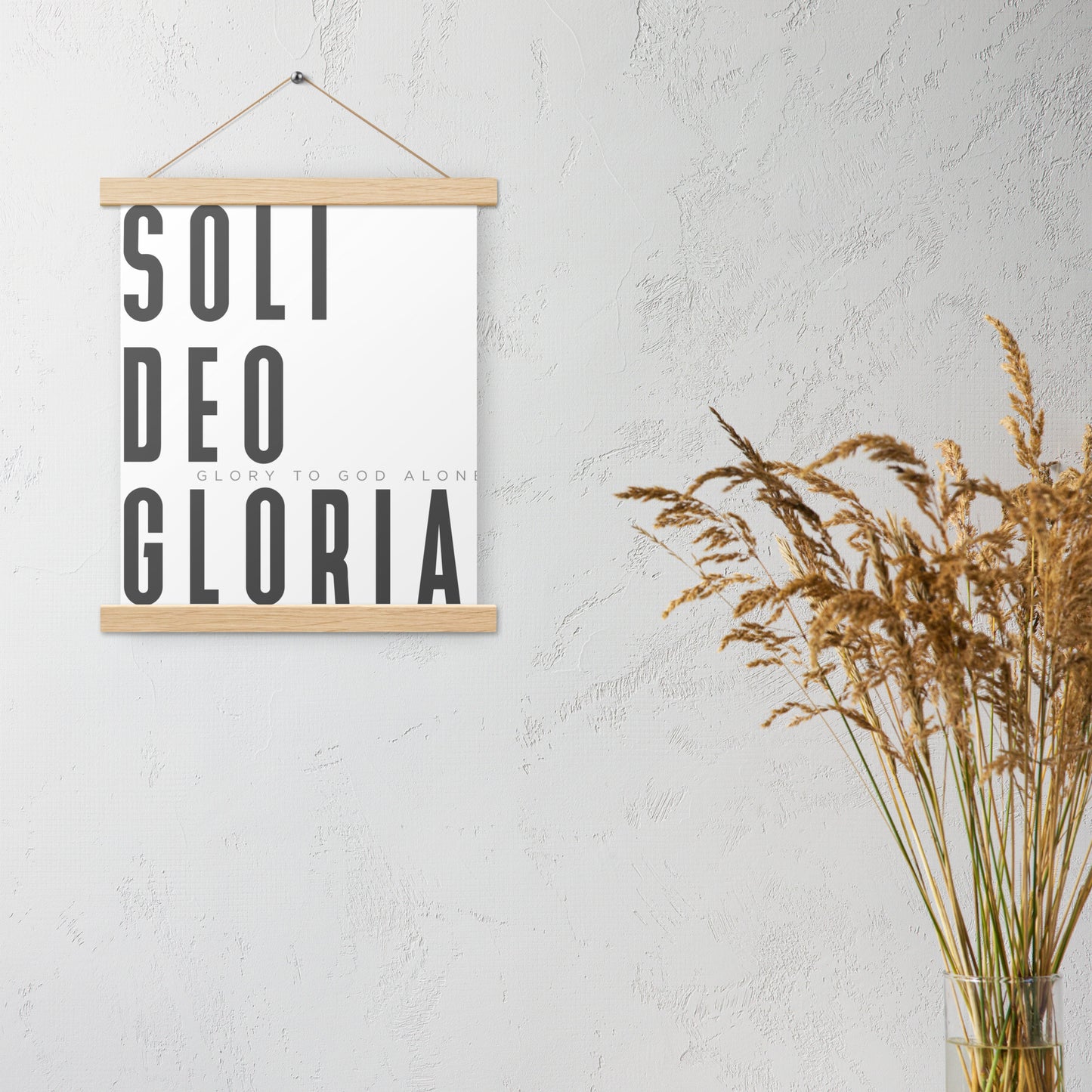 Soli Deo Gloria Poster with Hangers