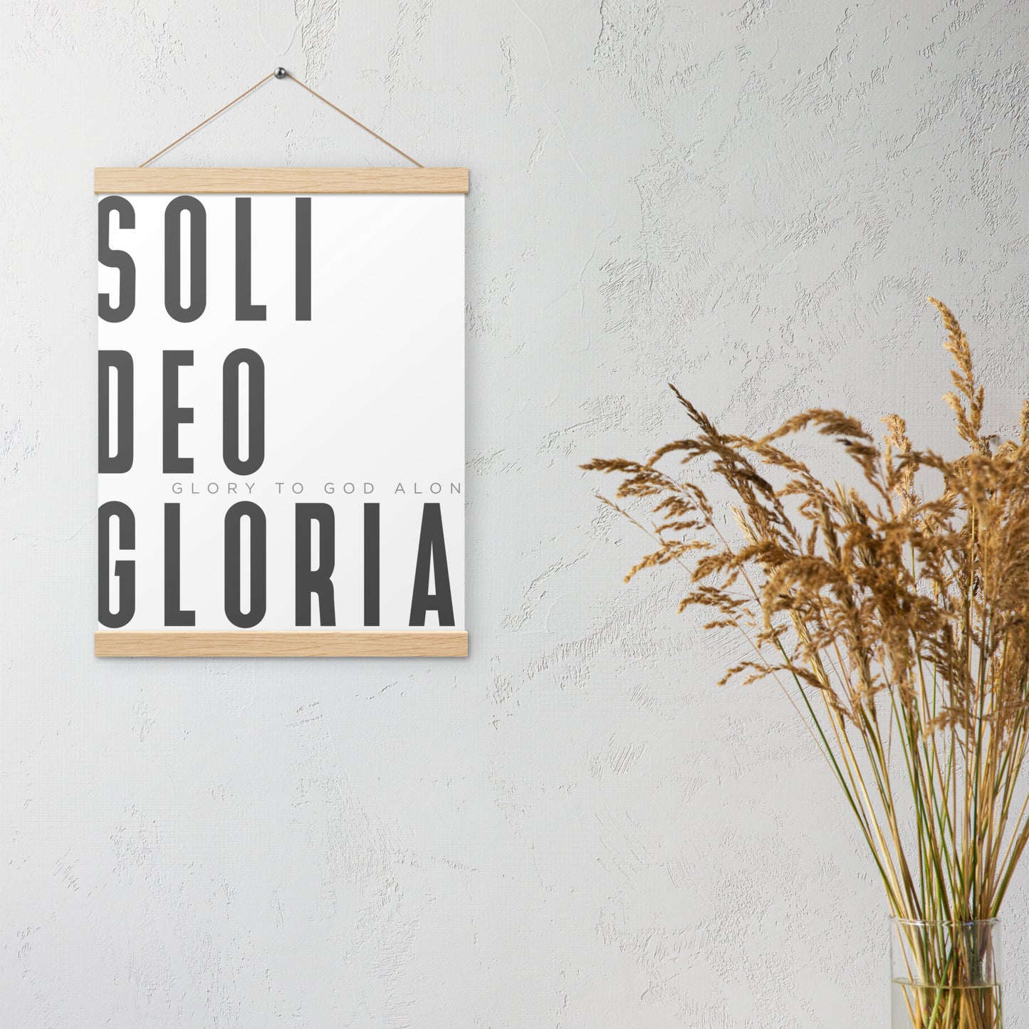 Soli Deo Gloria Poster with Hangers