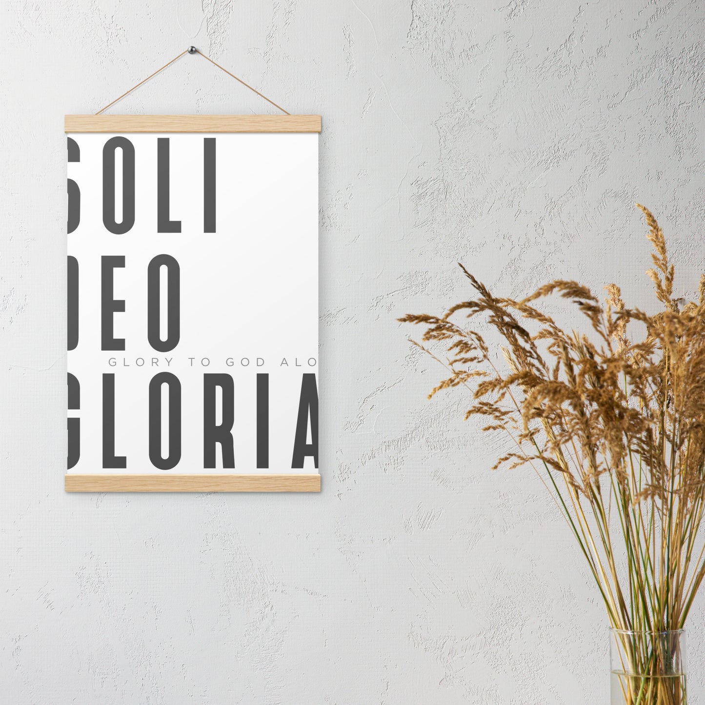 Soli Deo Gloria Poster with Hangers