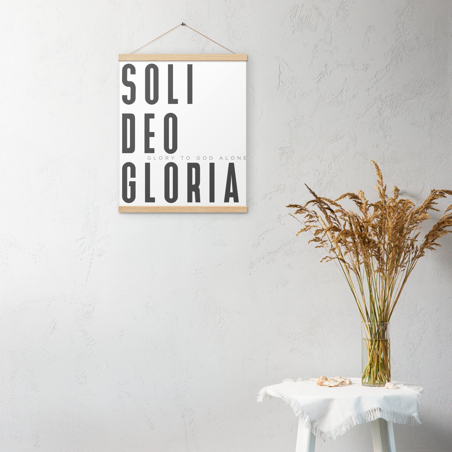 Soli Deo Gloria Poster with Hangers