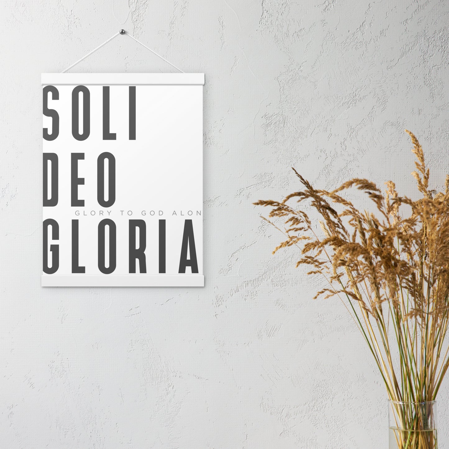 Soli Deo Gloria Poster with Hangers