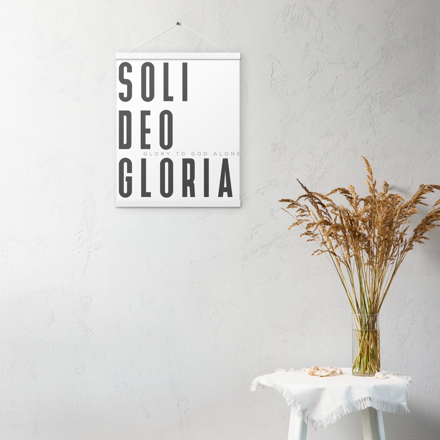 Soli Deo Gloria Poster with Hangers