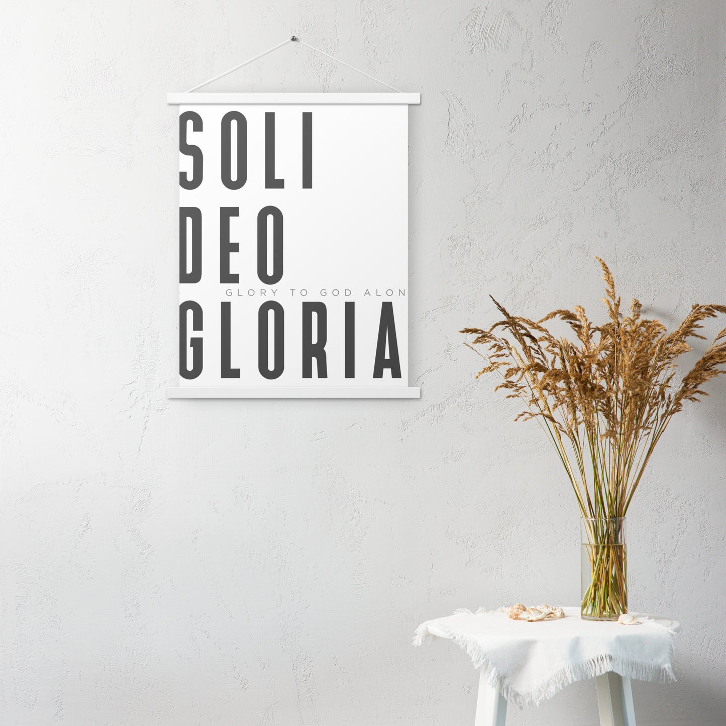 Soli Deo Gloria Poster with Hangers