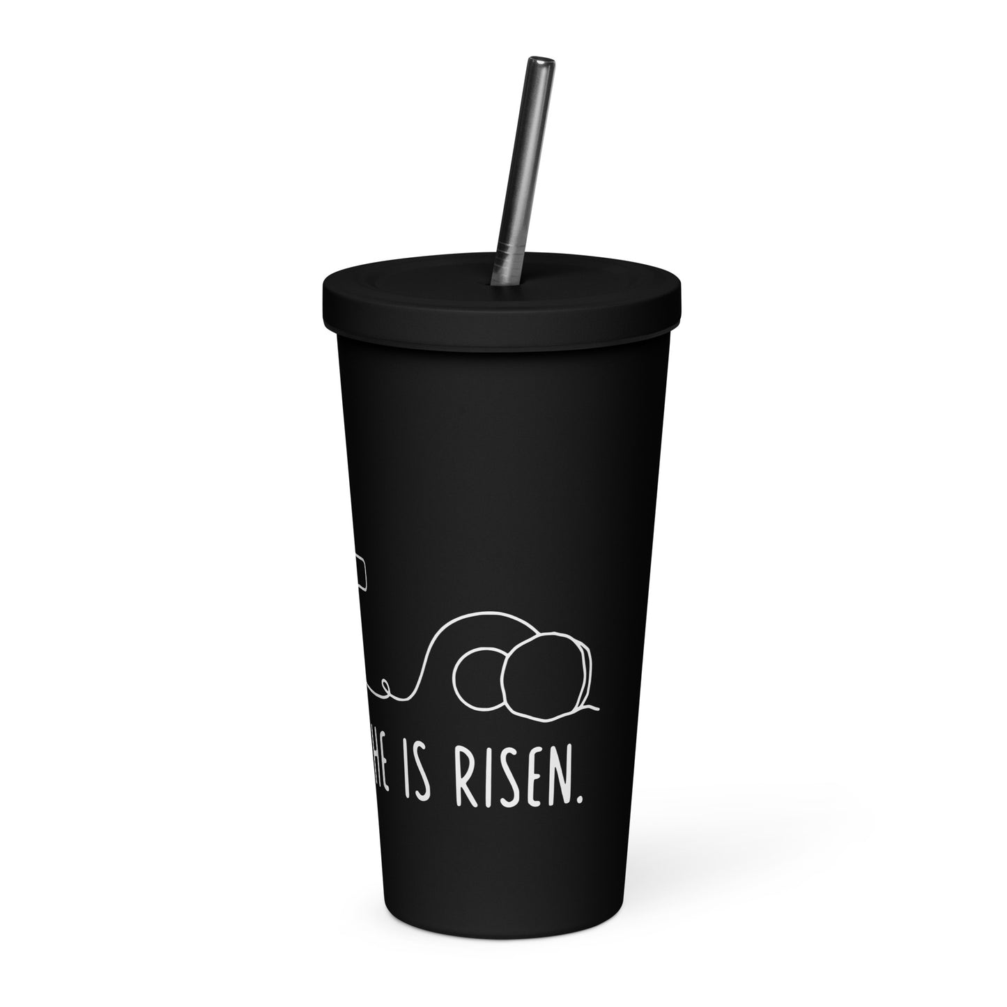 True Story He is Risen Insulated Tumbler with a Straw