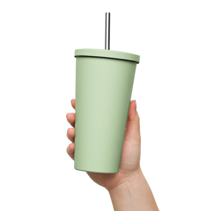 With a Thankful Heart I Will Praise the Lord Insulated Tumbler with a Straw