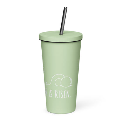 True Story He is Risen Insulated Tumbler with a Straw