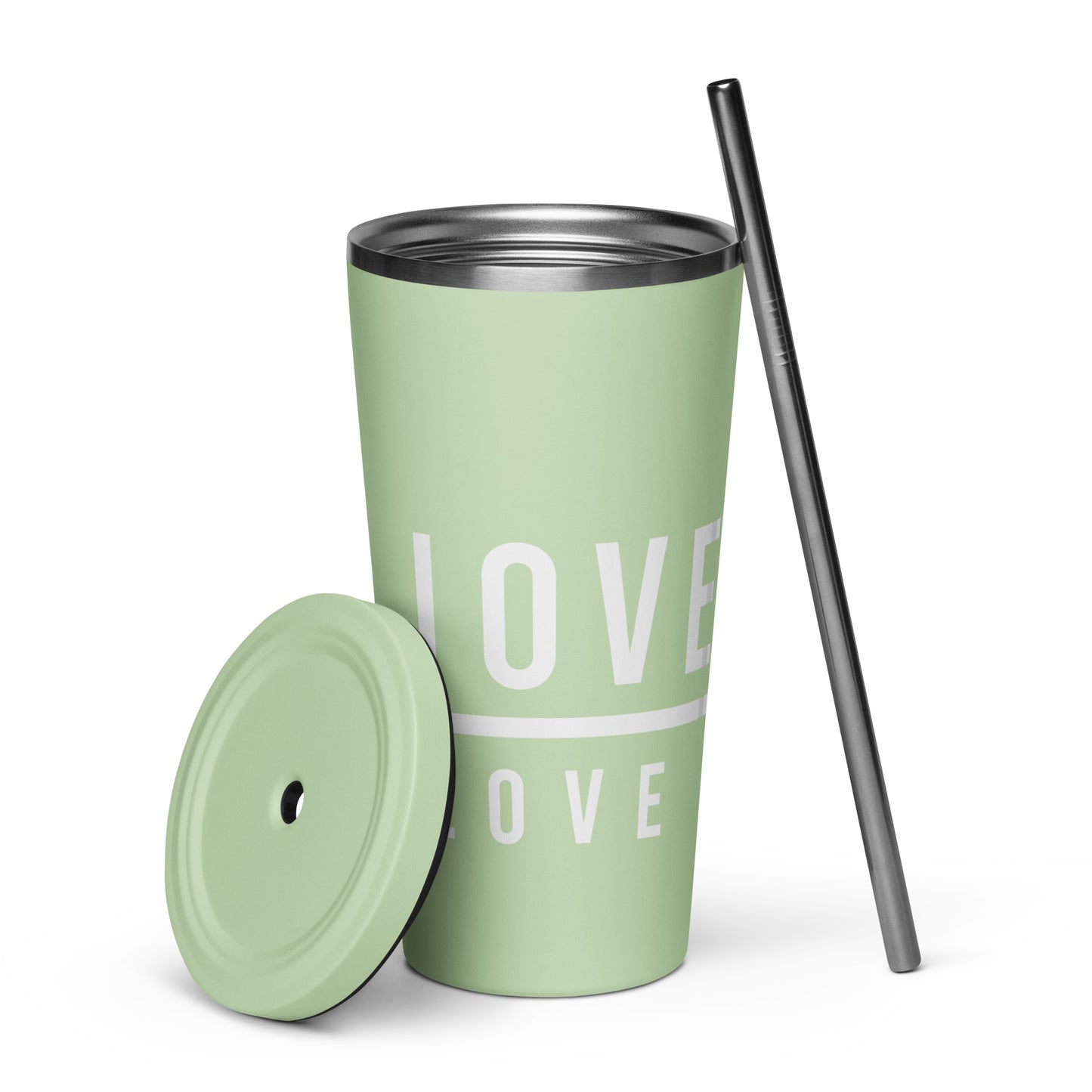 Love God Love People Insulated Tumbler with a Straw