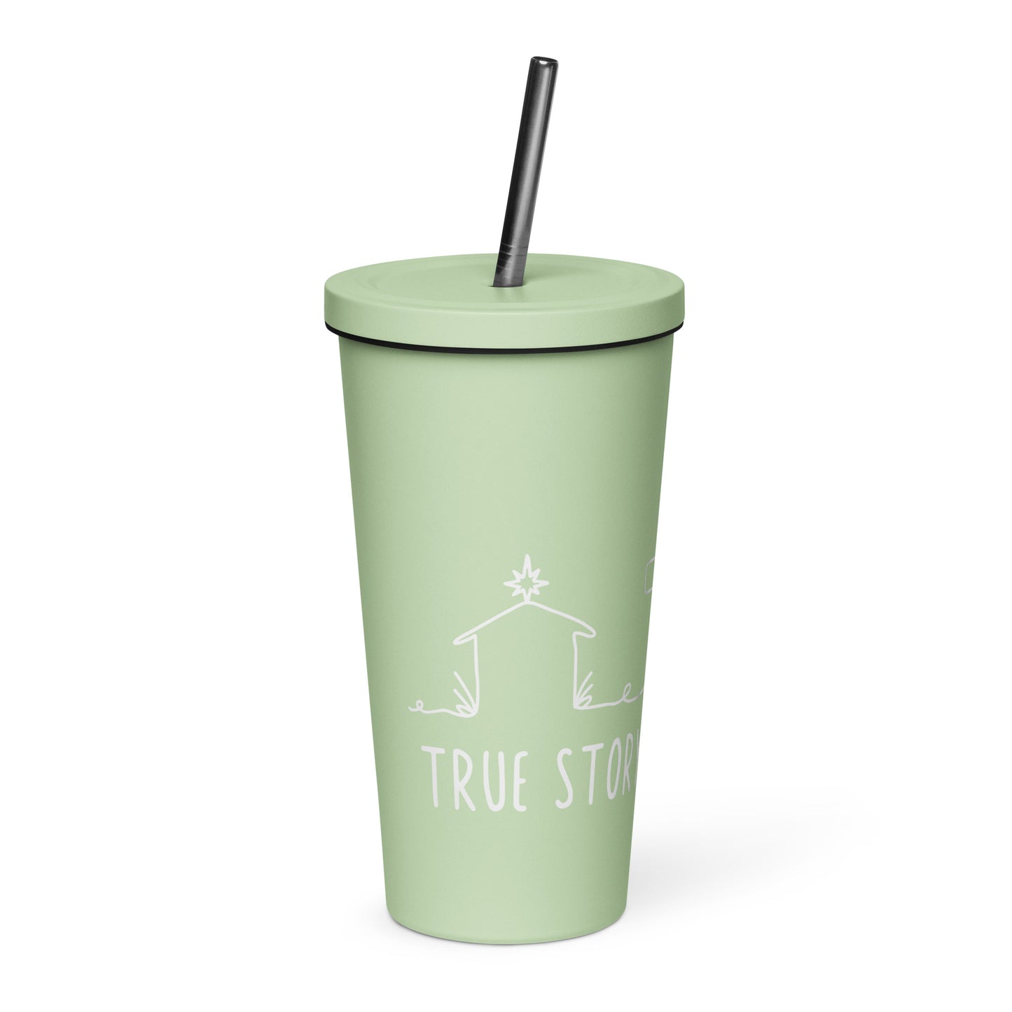 True Story He is Risen Insulated Tumbler with a Straw