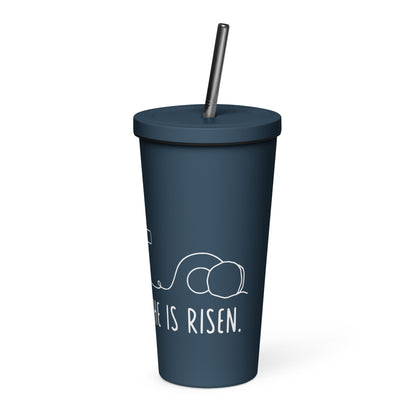 True Story He is Risen Insulated Tumbler with a Straw