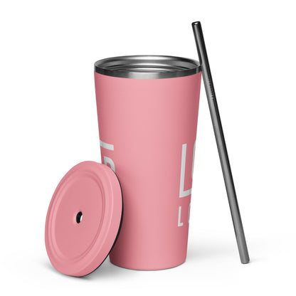 Love God Love People Insulated Tumbler with a Straw