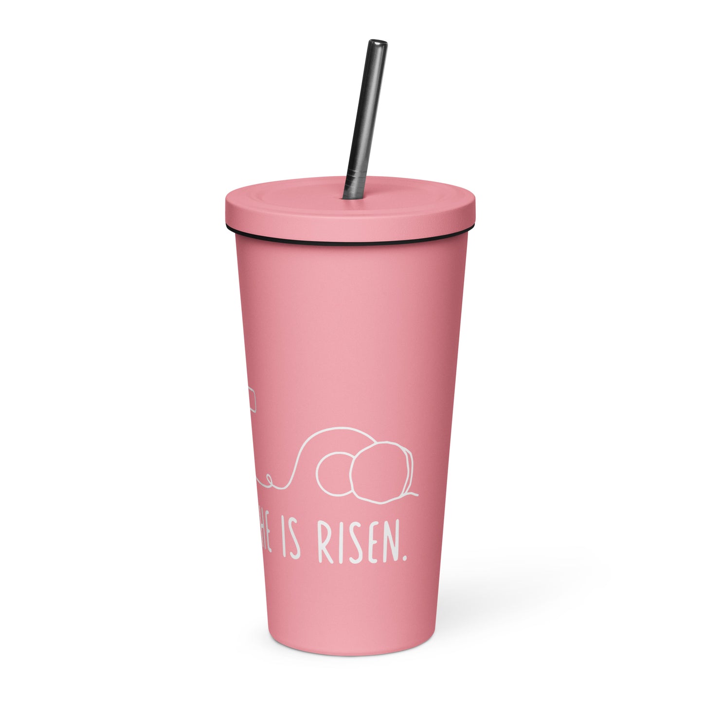 True Story He is Risen Insulated Tumbler with a Straw