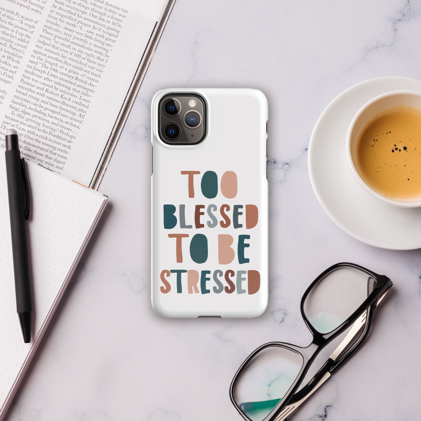 To Blessed to Be Stressed Snap Case for iPhone®