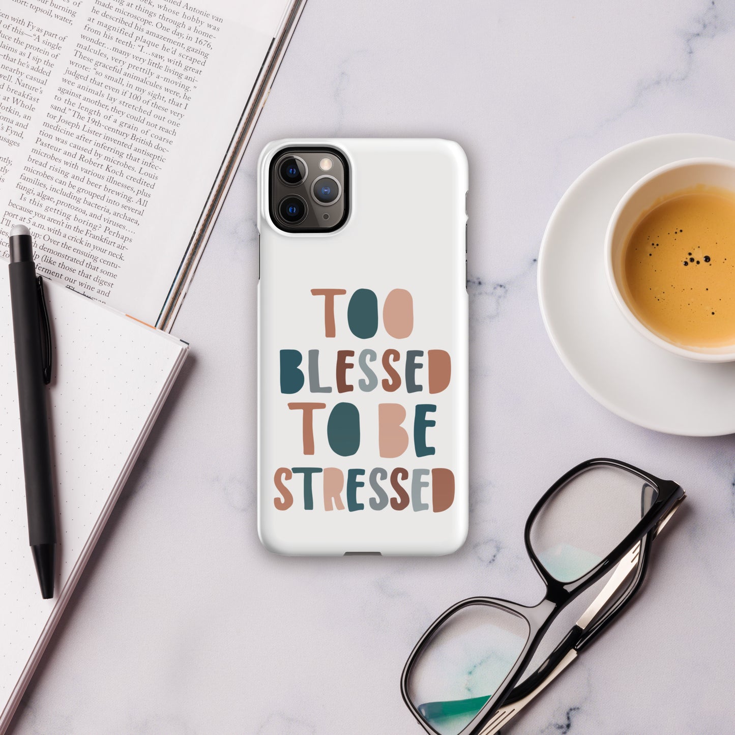 To Blessed to Be Stressed Snap Case for iPhone®