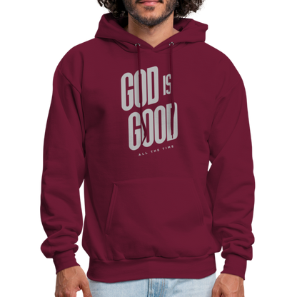 God is Good Men's Hoodie - burgundy