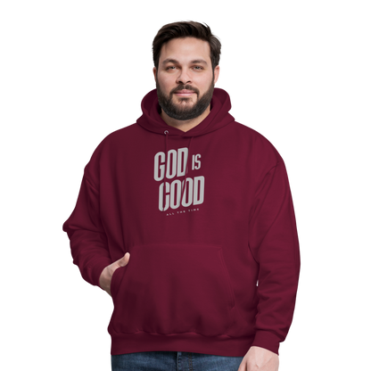 God is Good Men's Hoodie - burgundy