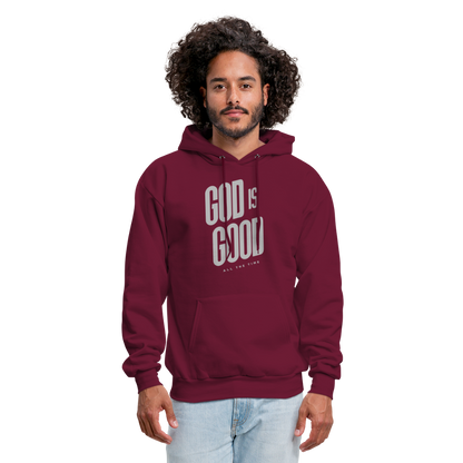 God is Good Men's Hoodie - burgundy